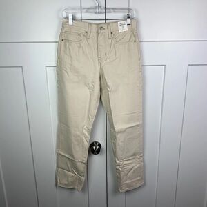 NWT J Crew Size 25 Slouchy Straight Boyfriend Jean Beige Winter Preppy